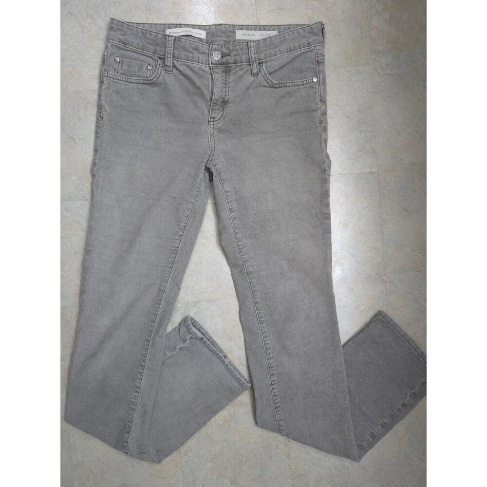 Pilcro and the Letterpress Straight-Leg Gray Corduroy Jeans Size 27